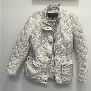 Coach Women's Light Gray Quilted Puffer Jacket